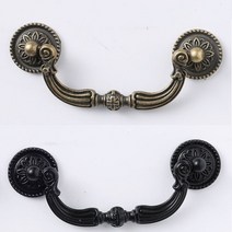 옛날 스타일 가구 장식장 서랍 손잡이 125mm 블랙, 상세페이지 참조, 125mm청동