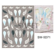 1 pc 디자인 손톱 장식 네일 접착제 손톱 장식 슬라이더 접착제 네일 데칼 SASW5D, SW5D71