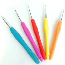 라바라바 모사용 코바늘 손뜨개 실리콘 뜨개질 바늘 뜨게 뜨개용품, 7／0호 (4.0mm)