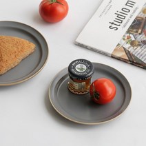 히츠키코보 타블도트 베이직 무광접시 카페 플레이트, 그레이