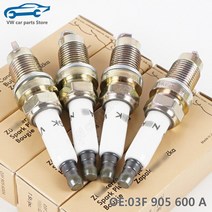 스파크플러그 예열 점화아우디 자동차 좌석용 이리듐 점화 플러그 03F905600A A1 A3 Beetle1.2 TFSI, 01 4PCS