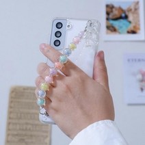 사운즈박스 아이폰 갤럭시 스트랩 목걸이 진주 비즈 구슬 핑거 체인 고리