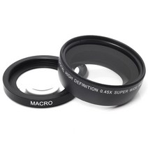 캠코더렌즈 카메라렌즈 RYH 55MM 0.45x 와이드 앵글 렌즈 + 매크로 소니 알파 A77 A280 DSLR 카메라, 한개옵션0