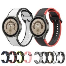 1300k [주문제작] [사찌몰] 갤럭시워치 5 4 밴드 배색라인 실리콘 스트랩 줄 20mm, 블랙라임 sgw096-20mm |3