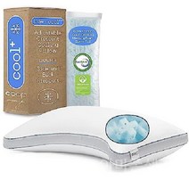 미국 Coop 기능성 베게 메모리폼 베개 퀸 사이즈 쿨링젤 포함 일자 거북목 등받이 지지대, Eden Cool+, Crescent
