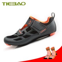 사이클 경량 평페달 라이딩 슈즈 Tiebao 사이클링 신발 로드 트라이애슬론 남성 통기성 자전거 슈퍼 스타 운동 스니커즈사이클링, 없음, socks with 1815 O+13