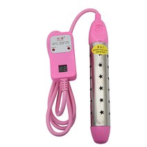 가열 돼지꼬리 히터 온수 물데우는 기계 물 가열기, 2500W 핑크 자동 전원 끄기  표시등