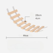 고양이 캣워커 캣타워 구름다리 원목 캣 반려묘 계단 놀이터, 24.현수교 사다리(천조각 색상 랜덤)
