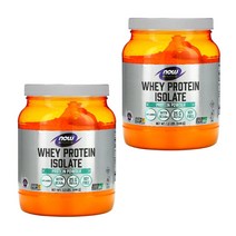 (2PACK)나우푸드 스포츠 분리 유청 단백질 웨이 프로틴 아이솔레이트 ISOLATE 무맛 1.2lbs(544g), 2PACK, One Size