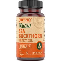 Deva 비건 산자나무 베리 오일 500mg 냉압착 비정제 오메가 7 풍부 90캡슐 1팩, 한개옵션1, 01 90 Count (Pack of 1)