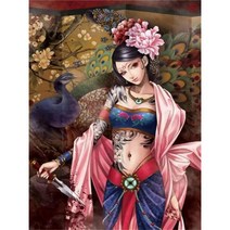 중국어 번체 여성 사전 인쇄 11CT 크로스 스티치 키트 DIY 자수 수제 공예 바느질 수공예 패키지 매직 뮬리나, 90.HMA85515 - 80x100cm - 14CT