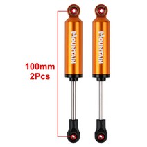 쇽업쇼바 자동차쇼바 2PCS 금속 충격 흡수 댐퍼 내장 스프링 90/100/110/120mm 1/10 RC 락 크롤러 및 트럭, 09 2PCS 100mm Orange