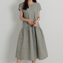 어반프랑 여성용 프레즐 나그랑 바스락 밑단 플레어 롱원피스