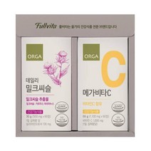 풀비타 답례 감사 명절 선물세트 밀크씨슬 메가비타C 세트 120정 회사 교회 친정 처가 시댁 큰댁, 32개