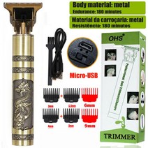 남자 바리깡 미용실 클리버 바버샵 Tondeuse Dragon Vintage T9 무선 0mm 남성용 전문 헤어 클리퍼 전기 트리머 이발기 커팅 머신 면도기, OHS S2 Dragon Plus