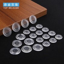 유리 미끄럼 방지 가스켓 마호가니 가구 탁상 절연 빨판 투명 실리콘 고무 차 테이블 패드, 01 18mm diameter 25 pcs