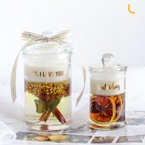 티캔 투명 캔들 컵 뚜껑 밀폐 캔들 유리 용기 원통 투명 젤리 캔들 컵, 150ML