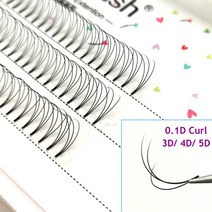 럭키 래쉬 0.10 D 컬 속눈썹 2D 3D 4D 5D 사전 제작 러시안 볼륨 팬 연장 미리 만들어진 Cilios 메이크업, 01 D_01 0.10mm_02 9mm_03 2D