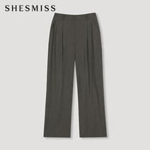 SHESMISS_02 [쉬즈미스] 울 블랜딩 원턱 와이드 팬츠_SWWSLM31030_MB