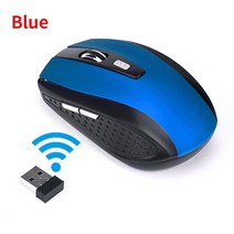 Raton-게임용 마우스 2.4GHz 무선 USB 수신기 프로 게이머 PC 노트북 데스크탑 컴퓨터, 01 Blue, 한개옵션1