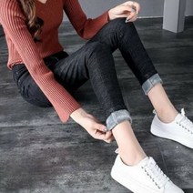 노이디제이 안감 스판 스키니진 겨울 청바지 ZHA086