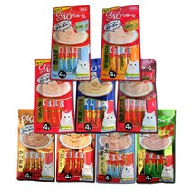 이나바 챠오츄르 고양이간식 10종 14g x4p 10개 묶음 모음, 차오츄르 캣 참치14gx4p 10개