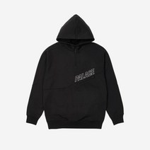 팔라스 슬랜트 1/4 후드 집업 블랙 - 22FW Palace Slant Zip Hood 205911