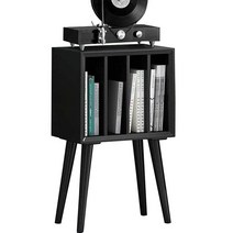 [정품] Kelendle 비닐 보관 캐비닛 턴테이블 스탠드 레코드 플레이어 디스플레이 스탠드 캐비닛 선반 비닐 레코드 홀더 랙 LP 앨범 홀더 오거나이저 미디어 보관 디스플레이 스, Black