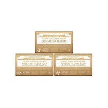 닥터브로너스 샌달우드 자스민 퓨어 캐스틸 바 솝, 140g × 3개