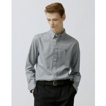 21FW 네이비 면 투톤 조직 긴팔캐주얼셔츠 HZSH1C331N2