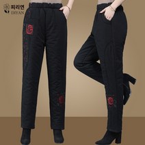 엄마 바지 가을 겨울 아우터 패딩 면바지 중장년 여성 두꺼운 할머니룩 겨울옷 따뜻한