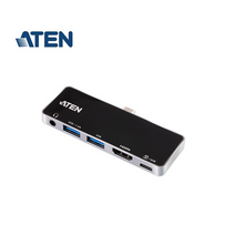 ATEN - UH3238 1x5(2U3.2A_1U3.2C_1HDMI_1AU) Travel Dock with Power Pass-Throug (USB허브/도킹/5포트/멀티포트)