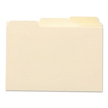 Smead 인덱스 카드 가이드 너비 12.7 x 높이 7.6cm(5 3인치) 빈 1/3컷 탭 마닐라 박스 당 100개 (55030)