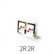 국산 크리스탈 2단액자(2R+2R) 유리액자 사진액자, 상세페이지 참조