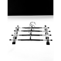 실리콘논슬립 바지걸이 논술립 코팅 옷걸이 10개, 블랙, 31cm