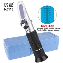 휴대용 디지털 설탕 맥주 당도 측정기 0.2 ATC 과일 RHB-32ATC, RZ113-whitebox