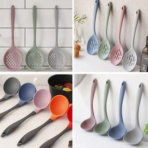 cocooning 국산 100% 실리콘 칼러풀 국자 타공 볶음스푼 건지기 모음, 건지기(대), 다크핑크