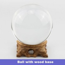 플라즈마볼 마법 수정 정전기 구슬 슈퍼 클리어 K9 크리스탈 렌즈 볼 투명 유리 사진 Lensball 점술 글로브 스탠드베이스 포함 홈 데코, 78-80mm, Ball with wood base