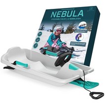 Gizmo Riders Titan Blue Nebula 아동용 눈썰매 바퀴와 브레이크가 있는 봅슬링 만 3세 이상 스냅 결합 조립 무게 용량 49.9kg(110파운드), Ice Blue
