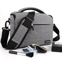 카메라슬링백 인케이스 백팩 필름카메라파우치 dslr가방 DSLR 카메라 가방 패션 폴리 에스터 숄더 백 카메라 케이스 캐논 니콘 소니 렌즈 파우치 가방 방수 사진 사진 가방, 회색