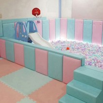 이동식방호벽 태권도장 매트 붙박이 쿠션 안전용품 아기벽 침대 범퍼 가드, 민트
