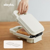 샌드위치 기계 아침 식사 기계 인공물 가정용 다기능 소형 와플 토스터, 에게, 베이지