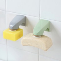 CAILOOM 벽부착 불림방지 건조 비누 받침대 물빠짐 접착식 벽 트레이 걸이 홀더 선반 자석 거치대, 기본, 화이트