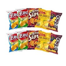 인기과자묶음 단짠 감자칩10봉 묶음 포카칩 허니버터칩 스윙칩 포테토칩 수미칩 허버칩 맛동산 새우깡 봉지과자 인기봉지과자, 2set