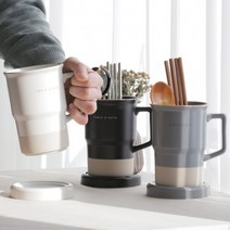 물빠짐 도자기 수저통 규조토 세라믹 수저꽂이 다이소 이케아 커트러리 대량구매, 그레이