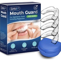 셀프치아미백 치아 연삭을 위한 마우스 가드 업그레이드된 나이트 이갈이 중지 악물기 제거 2개 크기 여행용 위생 케이스 포함 4개 팩