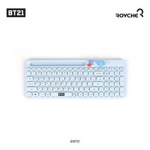 BT21 무선 키보드 캐릭터 노트북 치미 타타 쿠키 알제이 코야 슈키 망 귀여운 굿즈 디자인 편집 사무용 업무용 타자기 동그란 조약돌 리틀버디, BT21블루투스무선키보드 코야