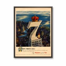 1300K 카페 바 인테리어 사진 팝아트 액자 SEAGRAM B01197, 액자 선택:MDF 블랙