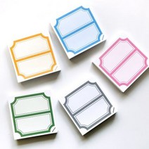 미야문구샵 라벨 떡메모지 5종 세트, 단품