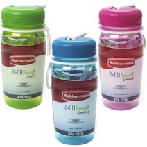 러버메이드 Rubbermaid 리필 리유즈 미니 휴대용물통 보틀, 랜덤 발송, 400ml
